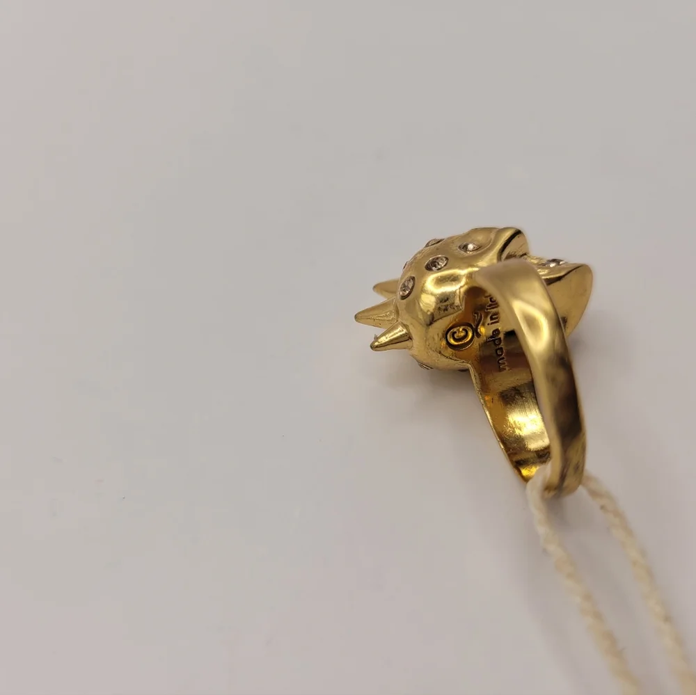 Alexander McQueen Skull Gold Plated Ring